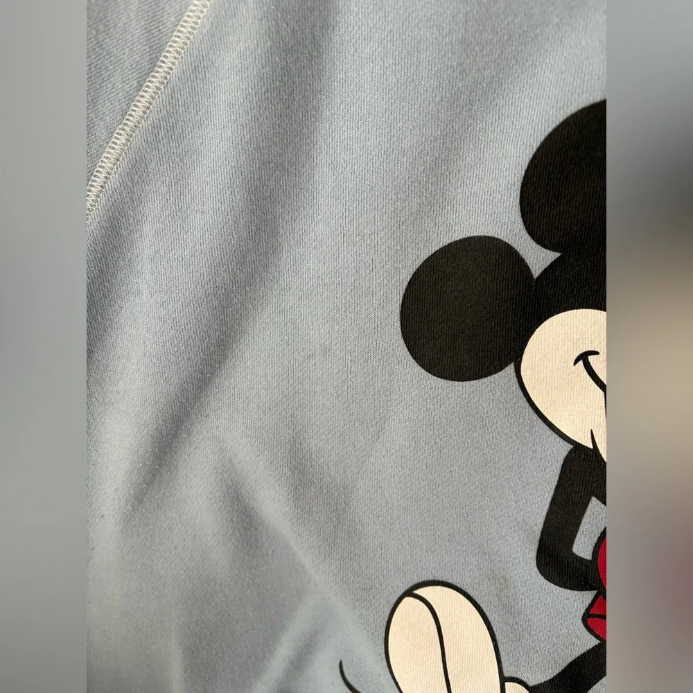 Disney Parks Disneyland Baby Blue Crewneck with Mickey Mouse Size XXL - Picture 4 of 4